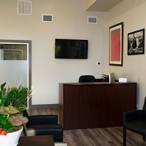 Legal Suites reception area